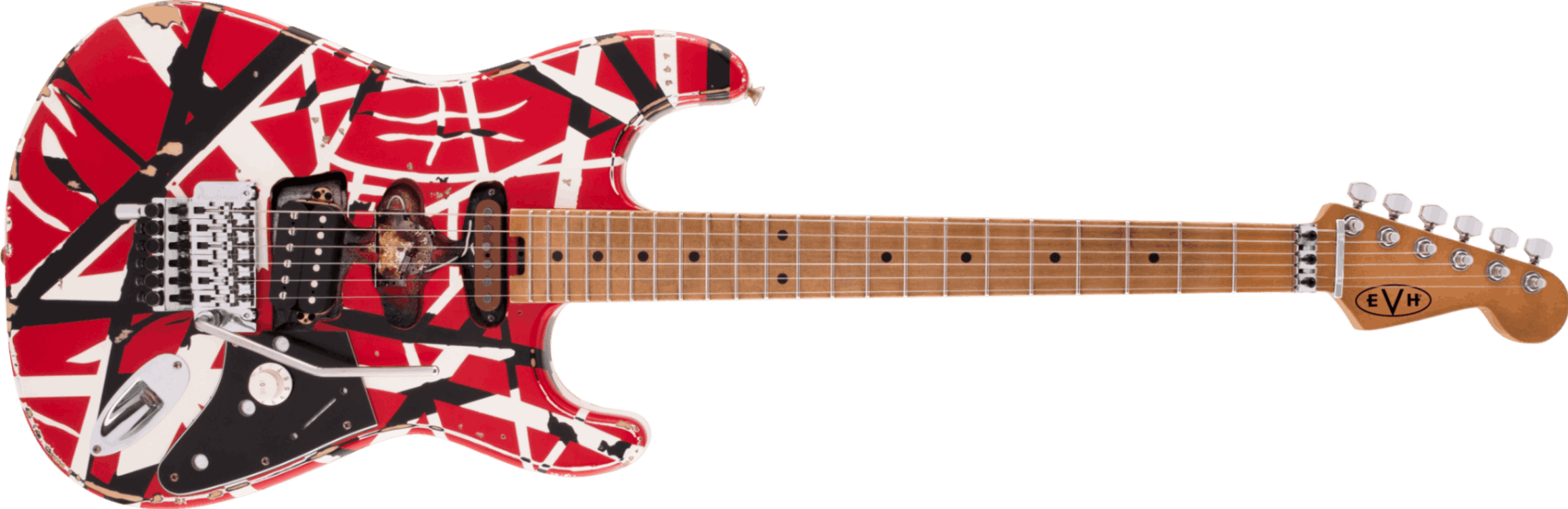 EVH Striped Series Frankenstein Relic - Red/Black/White
